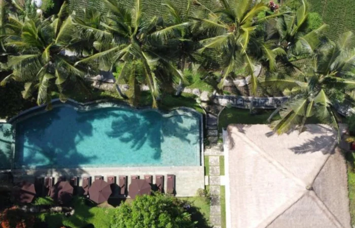 Hotel à Ubud, piscine avec vue sur les rizieres