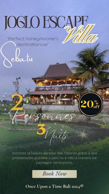 Offre speciale agence de voyage Once Upon a Time Bali, hotel à quelques minutes d'Ubud