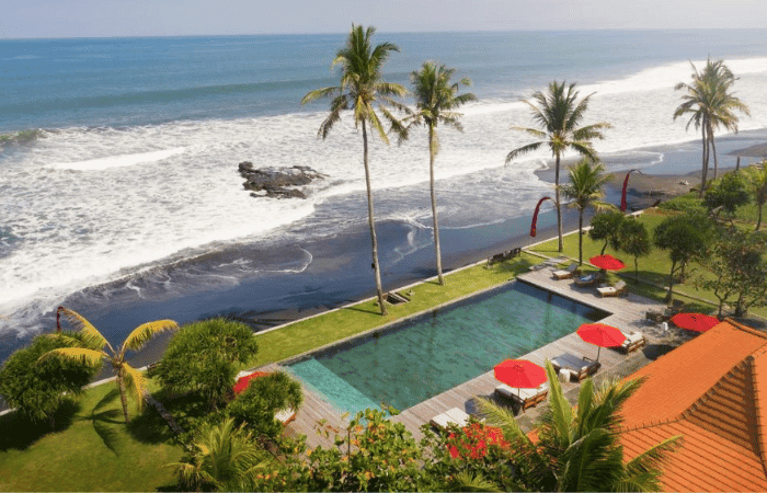 Vue sur la plage depuis Amarta Beach Retreat à Bali
