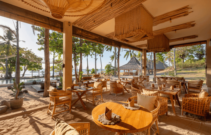Restaurant Sand Restaurant pieds dans le sable au Bleu Mathis